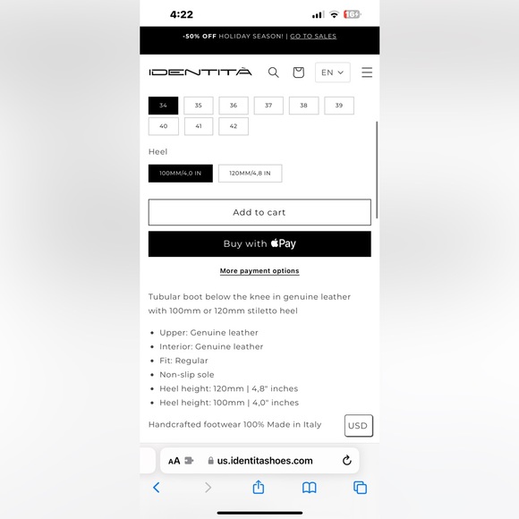 new in box - gorgeous Italian leather camel boot - Picture 5 of 5